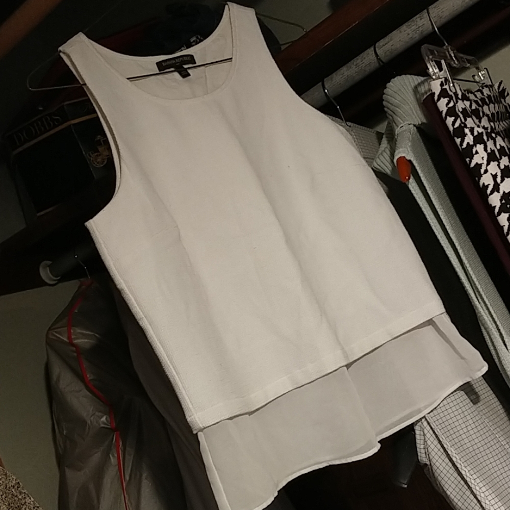 Banana Republic white tank, size 6
